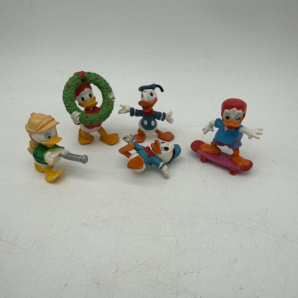Vintage Donald Duck Applause Figures 2" Made In Hong Kong Lot of 5